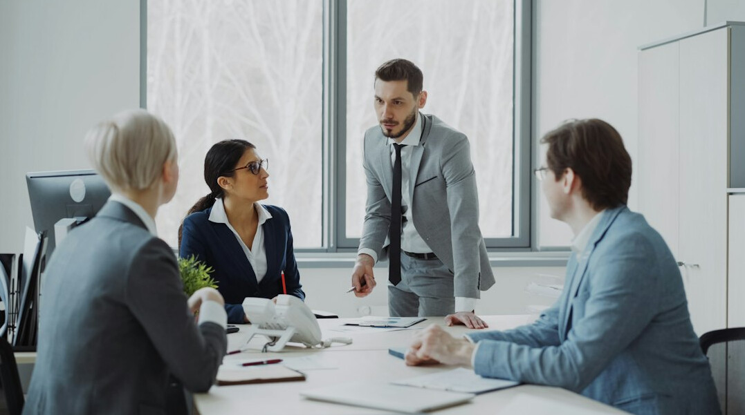 business professionals discussing